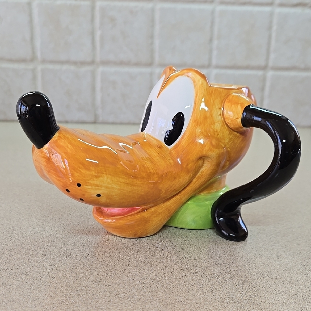 Vintage Disney "Pluto" 3D Handpainted Coffee Mug by Treasure Craft